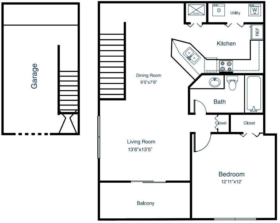 A4 - Hampton w/garage floor plan